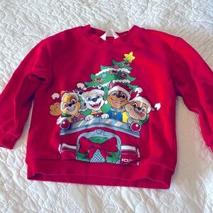 H&M paw patrol Christmas crewneck sweatshirt 4T!